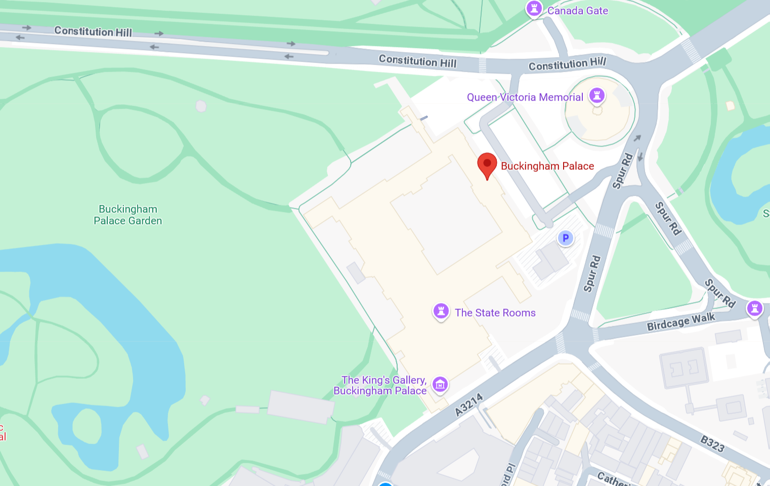Map showing coffee shop location